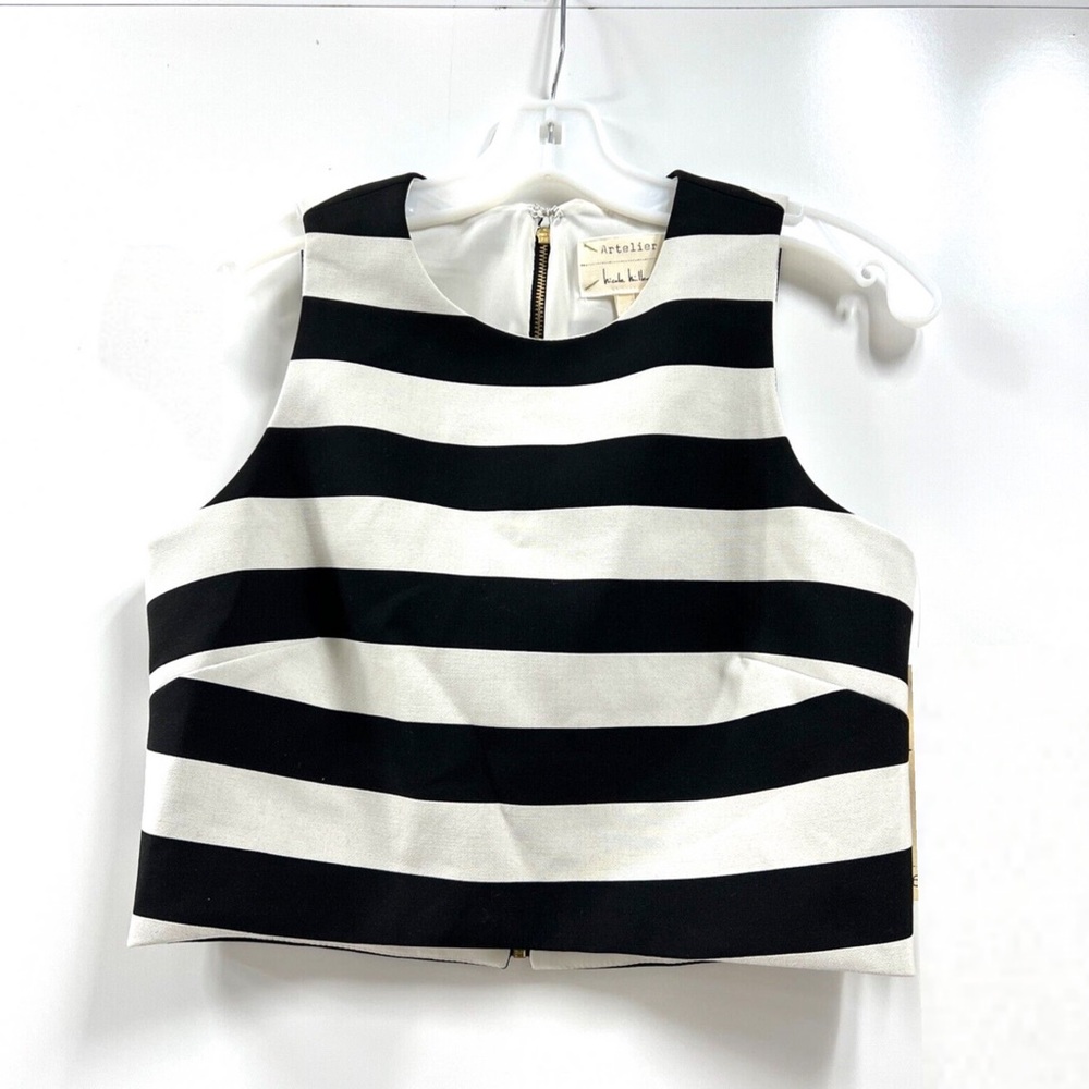 Nicole Miller Artelier Structured Sleeveless Crop Size XS